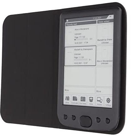 Annadue Ereader, 6In 800X600 Tablet da Lettura Schermo a Inchiostro HD Lettore E-Book 8Gb 512Mb ABS con Pellicola Protettiva per La Lettura, Supporto 32Gb Tf Card Espansione