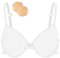 Wingslove Soutien-Gorge Transparentavec Armature Sexy Sein Nu Dentelle avec 1 Paire AdhéSif Cache-TéTons(Blanc,100C)