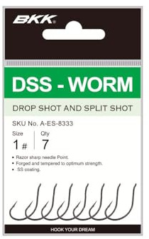 BKK Hooks A-ES-8333 DSS-Worm Größe 1# 7 Stück