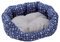 Baroni Home Hundebett aus Stoff, Größe M, weiches rundes Hundematte für Hunde und Katzen, bequem, für Schlafzimmer Wohnzimmer Flur, waschbar (45x55 cm, Blau mit Beinen)