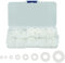 500 Piezas Arandela Plana de Nylon, Arandela Plana Aislante Redondo, Juntas Toricas para Arandelas Mecánicas - Blanco, M2/M2.5/M3/M4/M5/M6/M8/M10