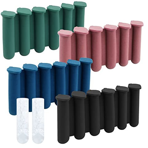 Eiswürfelform, 4 Stück Silikon Eiswürfelbehälter Mit Deckel, Wasserflaschen Eiswürfelformen Mini Eiswürfelbehälter für Sportgetränke und Wasserflaschen, Whikskey Cocktails