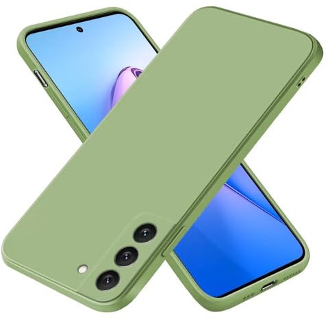 EASSGU Custodia per Samsung Galaxy S22 (6.1 Inches), Cover Morbida in Silicone TPU - Verde Matcha
