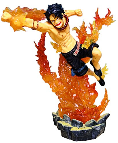 Ksopsdey One Piece Anime Figures Model, Super Figure Collection - 15 cm Anime One Portgas D. Ace Figure Model PVC Collection Model Figurine Decoration Car Ornaments