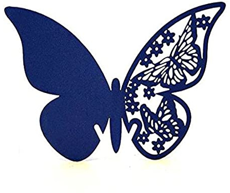25 pezzi - Farfalle portaconfetti, segnaposto con nome, portabicchieri, adesivi murali per decorazione da tavolo, per matrimoni, per feste, per la casa, eccetera, Farfalle portaconfetti laser