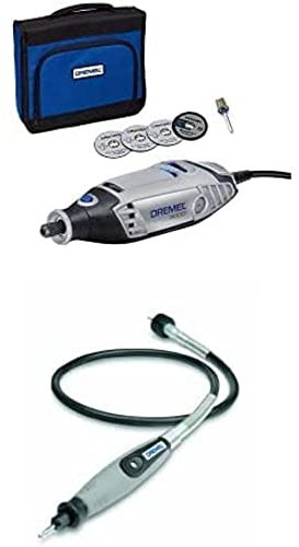 Dremel 3000 Rotary Tool 130W Multi Tool Kit with 5 Accessories and Flexible Shaft for Grinding, Sanding, Drilling, Carving on Wood, Glass