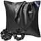 Seiwohl Satin Kissenbezug 80x80 2er Set, Weich wie Seidenkissenbezug Silk Pillowcase, Vegane Seide Kopfkissenbezug Kissenhülle Seidenkopfkissen für Haar und Haut mit Haargummis, Schwarz