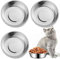 LLMSIX Gamelles empilables en métal pour chien, 3 pièces, argenté, convient pour plusieurs animaux domestiques, utilisation en intérieur