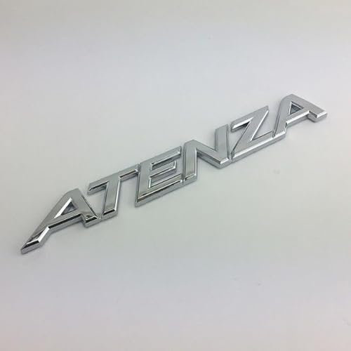 abrupt Logo Auto Emblem für Mazda Atenza M6, Abzeichen Logo Buchstaben Wort Emblem Aufkleber, Zeichen Emblem Logo Abzeichen Sticker Abziehbilder,A Silver