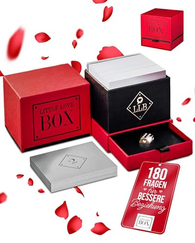 LITTLE LOVE BOX Premium Fragespiel für Paare mit 180 vom Psychologen-Erstellte Fragen für Paaren - Gesellschaftsspiel für wunderbare Gespräche und schöne Abende Paare