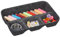 Relaxdays Schubladen Organizer Filz, Ordnungssystem Schreibtisch, HBT 5,5 x 29,5 x 19 cm, 4 Fächer, Filzkorb, dunkelgrau