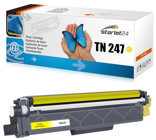 Starlet24 1x TN247 Gelb Toner Kompatibel für Brother TN-247 TN-243 Yellow Toner für Brother MFC-L3710CW MFC-L3730CDN MFC-L3750CDW MFC-L3770CDW DCP-L3510CDW DCP-L3550CDW HL-L3230CDW