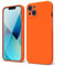 oakxco für iPhone 13 Hülle Silikon Case mit Kameraschutz, Ultra Dünn Bunt Handyhülle Mädchen, Einfarbig Handy Hülle Slim Schutzhülle, Matt TPU Weich Gummi Glatt Silikonhülle Bumper, Neon Orange