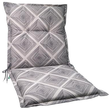 Dehner Niederlehnerpolster Molise, Stuhlkissen wasserabweisend, Polster für Gartenstühle, ca. 50 x 52 x 50 cm, Baumwolle / Polyester / Viskose, taupe