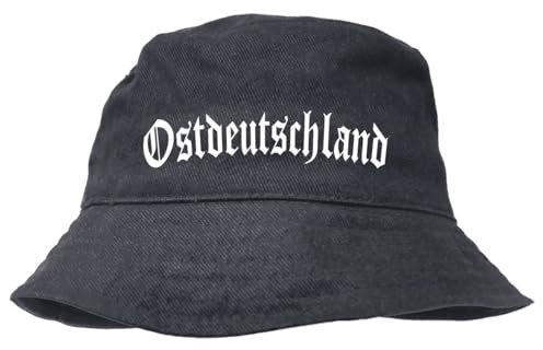Spaß Kostet Männer Jungs Anglerhut Ostdeutschland alt deutsche Schrift Bucket hat Fischerhut