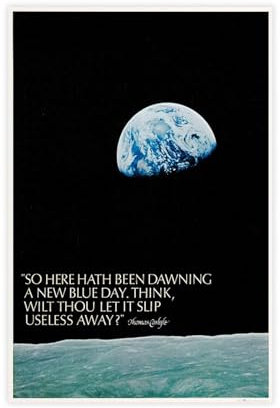 FISH DRAGATE Apollo 8 Earthrise 1 Leinwandposter, Wandkunst, Dekordruck, Bild für Wohnzimmer, Schlafzimmer, Dekoration, ungerahmt, 30 x 45 cm