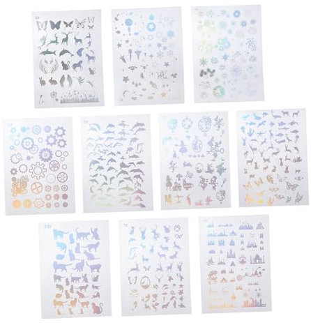 SEWACC 10blätter Wasserbasierte Epoxy Sticker Kreative Und Bunte Dekorationsaufkleber Für Basteln Projekte Und Scrapbooking Transparente Drops Für Handwerk Und Dekoration
