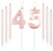 mciskin Rose Gold 45 Birthday Candles-Number 45 Candle for Cake with Long Thin Candles Set, Rose Gold Cake Topper for Women 45th Birthday Decorations Supplies,45th Wedding Anniversary Decorations