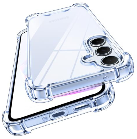 iVoler Anti Ingiallimento Chiaro Cover per Samsung Galaxy A55 5G, [Antiurto di Grado Militare] Custodia Trasparente per Assorbimento degli Urti con Paraurti in TPU Morbido