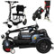 3 Rad Folding Mobility Scooter für Senioren, faltbare elektrische Roller Erwachsene, leichte tragbare elektrische Rollstuhl Travel Electric Trike mit Lithium-Batterie Max 220lb,Weiß