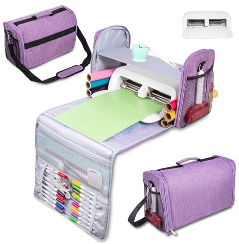 HAWERSI 3-in-1-Tragetasche für Cricut Joy Xtra, Staubschutz für Cricut-Schneidemaschine, Zubehör-Tragetasche, vollständig offene Aufbewahrungstasche, kompatibel mit Allen wichtigen Werkzeugen und