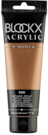 Blockx 60058BXC Acrylique Fine Semi-opaque et Satinée - Métallique - Bronze Pigment iridescent - 120ml
