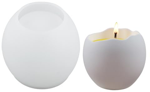 Silikonformen Gießformen Ostern, Silikon Eierschale Kerzenhalter, Silikonform Beton Kerzen Gießform, Ostereier Giessformen Gips zum Gießform für Stabkerzen und Teelichter (Vertikal)