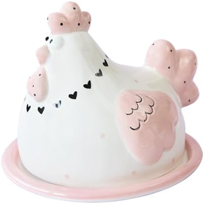 Milageto Stoviglie pasquali in Ceramica Versatili Vintage Regalo stoviglie Decorazioni pasquali per Bar riunioni di Famiglia Sala da Festa, Piatto di Burro