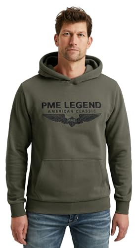 PME Legend Herren Kapuzenpullover Hoodie Hooded Soft Terry with Logo Regular Fit