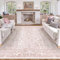 HUGEAR Vintage Rose Waschbarer Teppich Wohnzimmer 240x300cm Retro Rugs for Living Room Weich rutschfest Groß Tepich Kurzflor Schlafzimmer Carpet Living Room Bedroom Esszimmer Teppiche Büro