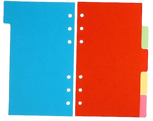 Angoily 6er Set 6 Ordnertrenner Zeitschrift Ordnerteiler Aus Pappe Bunt Campus-notizbuch Teilen Seitenteiler Einsätze Geteilt Tab Trennwand Für Papierordner Notebook-college Regiert Retro