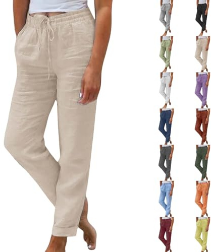 Generisch Leinenhose Damen Sommer Jogginghose Damen weites Bein Schlupfhose plissee Hose Hosenrock Warehouse Deal retourenware gutschein zum ausdrucken Bundfaltenhose Herren weiße Hose extra