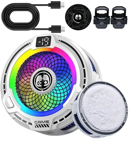 Dtaigou Handy-Kühler | 30W Magnetischer Tragbarer Telefonkühler | Tragbar Regelbare Kühlleistung Für Smartphones Sommer Spiele Live-Streaming Outdoor-Vlogging