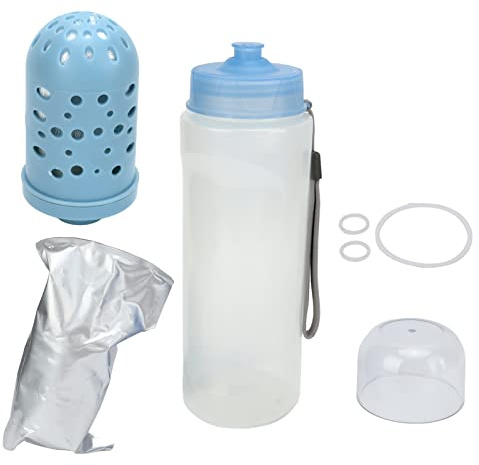 outdoorm gefilterte Wasserflasche, tragbare Outdoor-Wasserflasche mit Filter für Reisen, Wandern, Rucksackreisen, Camping, 750 ml (Weiß)