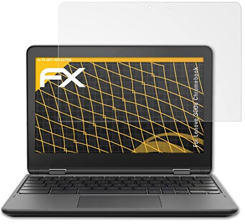 atFoliX Screen Protector compatible with Lenovo 300e Chromebook Screen Protection Film, anti-reflective and shock-absorbing FX Protector Film (2X)