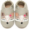 IceUnicorn Krabbelschuhe Baby Lauflernschuhe Jungen Mädchen Weicher Leder Babyhausschuhe Kleinkind Rutschfeste Lederschuhe Baby(Hellgrauer Fuchs, 2-3 Jahre)