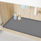 Almohadilla debajo del fregadero, almohadilla debajo del fregadero de silicona flexible 87cmx56cm, para bandeja de goteo impermeable de cocina, protector del fregadero, derrames y goteo (gris)
