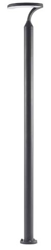 Lindby LED Mastleuchte außen Keily (spritzwassergeschützt (Modern) in Schwarz aus Aluminium (1 flammig,) - Kandelaber Außenleuchte