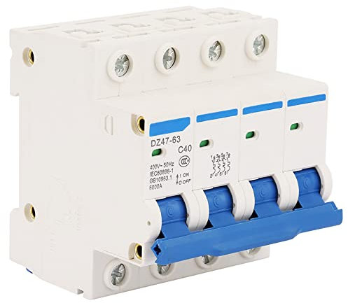 Natudeco Disjoncteur Miniature DZ47-63 Type d'air ¨¤ Courant R¨¦siduel Disjoncteur ¨¤ Courant R¨¦siduel 4P 400V 40a Disjoncteur diff¨¦rentiel