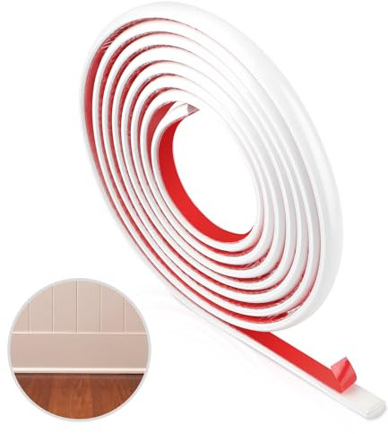 EFUTURETIME 3m Flexible Zierleiste Selbstklebend Helles Weiß Deckenleisten, Leiste Dekorative für DIY, Dekoration, Spiegelrand, Wand, Bilderrahmenränder, Schrankkanten, Risse