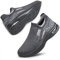 Women's Walking Shoes Lightweight Casual Jogging Shoes Ladies Tennis Shoes Workout Non-Slip Gym Sneakers Grey Size 8