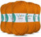 Wollidu Sina Wolle zum Stricken und Häkeln 500g Premium Strickwolle/Häkelwolle Set OEKO-TEX zertifiziert 5 x 100g/170m 80% Polyacryl 20% Schafwolle mulesing-frei - Rostorange