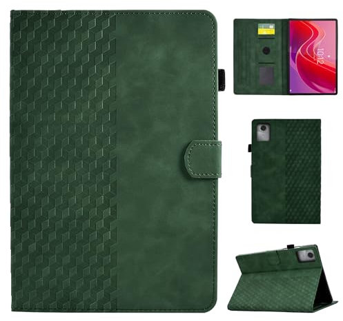 CASAFUNY Coque pour Lenovo Tab M11 11 Pouces 2024 Housse de Protection en Cuir PU Étui Case Tablette Étui Smart Cover avec Réveil/Veille Auto pour Lenovo Tab M11 Tablet 11'' (TB330FU/TB330XU), Vert