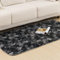 Vamcheer Shaggy Area Rug - Soft Washable Large Bedroom Carpet, 8mm Thick Pile Tie-Dye Rug for Bed Living Room Kids Room Decor, Anti Slip, Black, 80x150cm