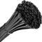 300Pcs Ties 100mm x 2.5mm - Black Zip Ties Set of 300pcs Nylon Cable Ties for Wire Management, Black Cable Ties Heavy Duty Zip Ties