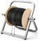 Hicarer Durable Single Axle Cable Caddy 13 x 16 Inch Wire Spool Rack Holder Commercial Industrial Steel Wire Rack Dispenser for Cable Reels Dispenser up to 100 lb Capacity