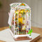 Kit pour book nook - Maison de jardin - Diorama - Serre-livres - Puzzle 3D en bois - Kit de modélisation miniature pour adultes - Modélisme de diorama pour adultes - Décoration d'étagère miniature