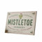 Loberon Dekoboard Mistletoe, Hübscher Vintage-Look, Nostalgischer Charme, Weihnachtsdekoration, Wohn-Accessoire, Weihnachten, Eisen, weiß/grün