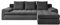 Kaiser Möbel - Ecksofa mit Schlaffunktion und Bettkasten - Tomi Couch für Wohnzimmer - Wohnlandschaft L Form - Easy-Clean Stoff Castel - 150x237x85cm - RechtsDunkelgrau