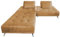 KAWOLA Schlafsofa WIOLO - Couch Leder Cognac, Sofa mit Schlaffunktion, Schlafcouch inkl. Hocker